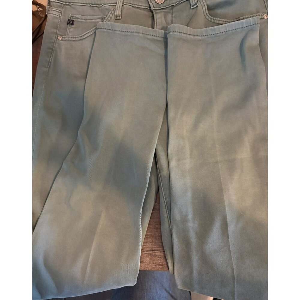 Women’s Adriano Goldschmied The Prima Mid-Rise Cigarette Jeans 29R Green Cotton